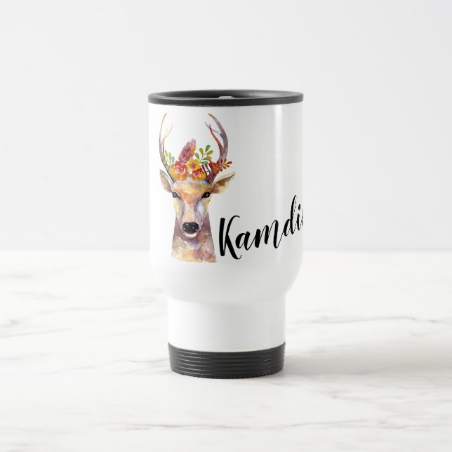 Personlig 15 uns kaffe mugg boho hjort Buck Han (Center)