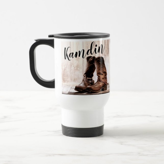 Personlig 15 uns kaffe mugg bots land (Vänster)