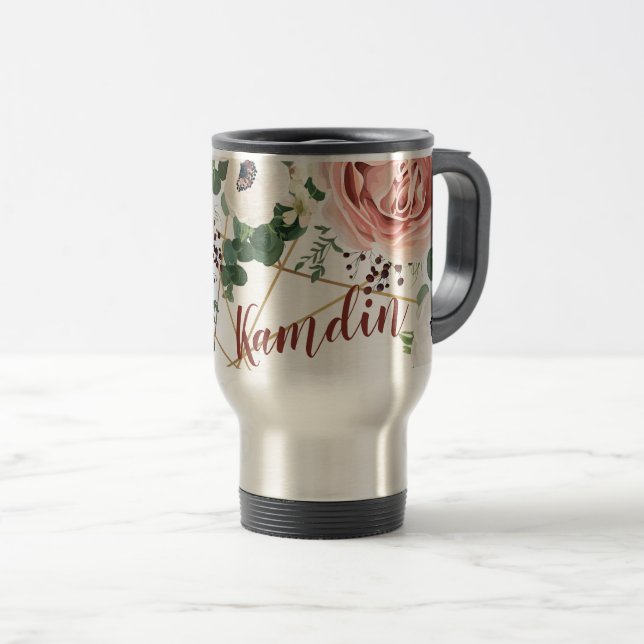 Personlig 15 uns kaffe mugg Geometric Garden (Framsida höger)