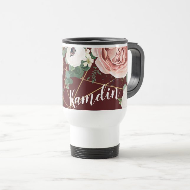 Personlig 15 uns kaffe mugg Geometric Garden (Framsida höger)