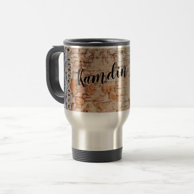Personlig 15 uns kaffe mugg Land Barn Wood (Framsida vänster)