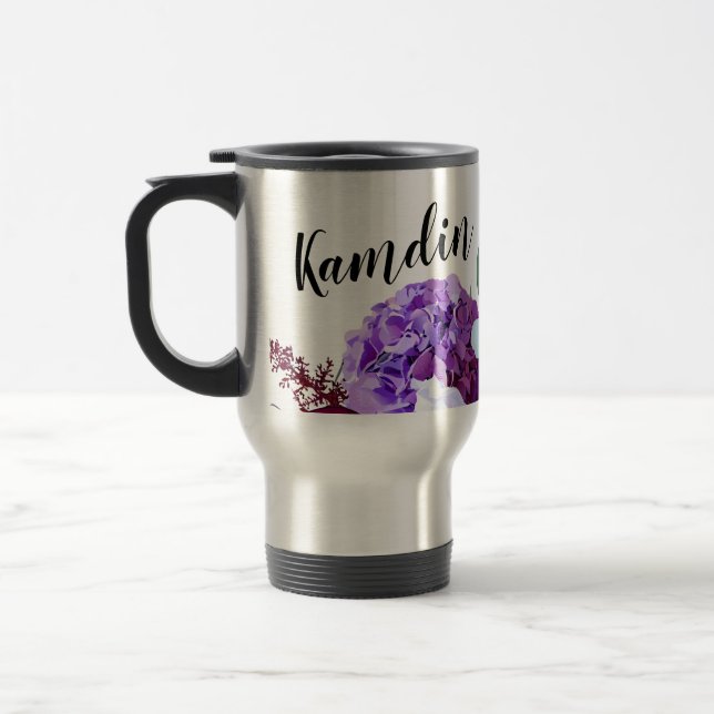 Personlig 15 uns kaffe mugg Lavender Hibiscus (Vänster)