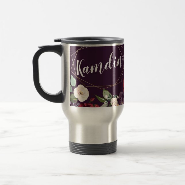 Personlig 15 uns kaffe mugg Plum Lila Ro (Vänster)