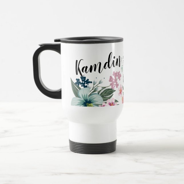 Personlig 15 uns kaffe mugg Tropical Flowers (Vänster)