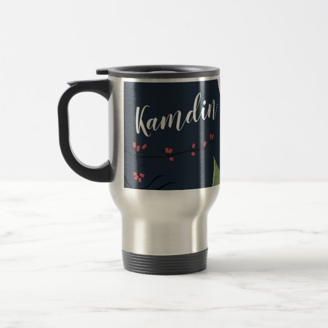 Personlig 15 uns kaffe mugg Vit Blommigt Flow (Vänster)