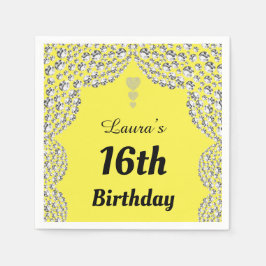 Personlig 16:e eller redigera åldern för party-blö pappersservett