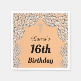 Personlig 16:e eller redigera åldern för party-blö pappersservett
