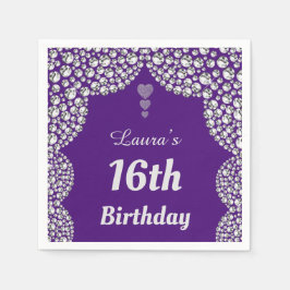 Personlig 16:e eller redigera åldern för party-blö pappersservett