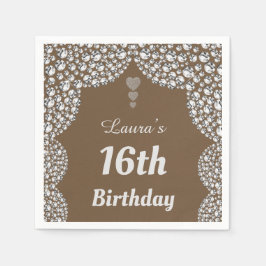 Personlig 16:e eller redigera åldern för party-blö pappersservett