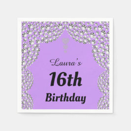 Personlig 16:e eller redigera åldern för party-blö pappersservett