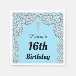 Personlig 16:e eller redigera åldern för party-blö pappersservett