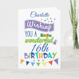 Personlig 16:e födelsedag kort