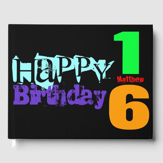 Personlig 16:e födelsedag POP HCGB Gästböcker (Framsida)