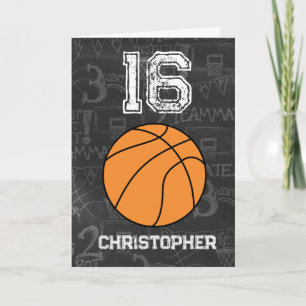 Personlig 16:e födelsedagsbasket kort