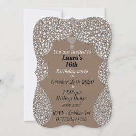 personlig 16:e födelsedagsfest inbjudan