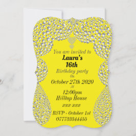 personlig 16:e födelsedagsfest inbjudan