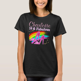 PERSONLIG 16 OCH FABULÖSA BIRTHDAY APPAREL T-SHIRT
