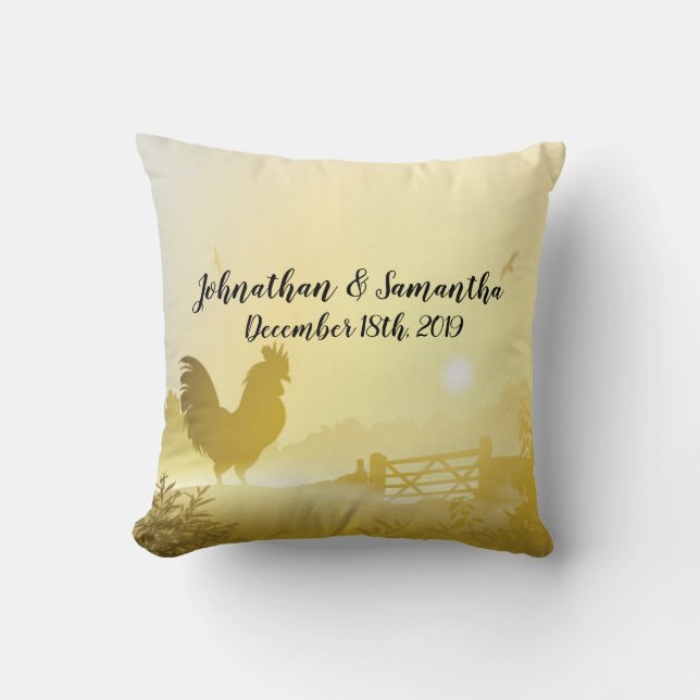 Personlig 16"x16" Dekorativ kudde Sunny Morgon Fa (Framsida)