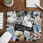 Personlig 17 Pappa fotokollage | FARS DAG Musmatta<br><div class="desc">Skapa din egen unika gåva till fars dag med den här anpassningsbarna fotomusmatta med 17 kvadratbilder efter eget val och en textmall som är enkel att anpassa. Gör också en underbar gåva till pappor och barnannonser på födelsedagar eller julklappar.</div>