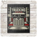 Personlig 18-hjuling lastbil Förare Pussel<br><div class="desc">Personlig design för artonhjuling lastbilsförare Big Rig Semi Truck Transportföretag - Anpassa med ditt namn och egen text!</div>
