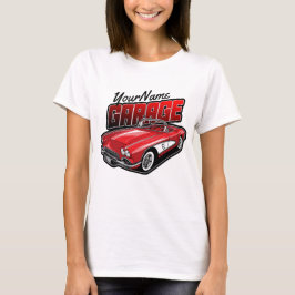 Personlig 1961 C1 Red Classic Sports Car Garage T Shirt