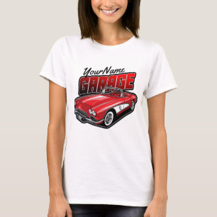 Personlig 1961 C1 Red Classic Sports Car Garage T Shirt