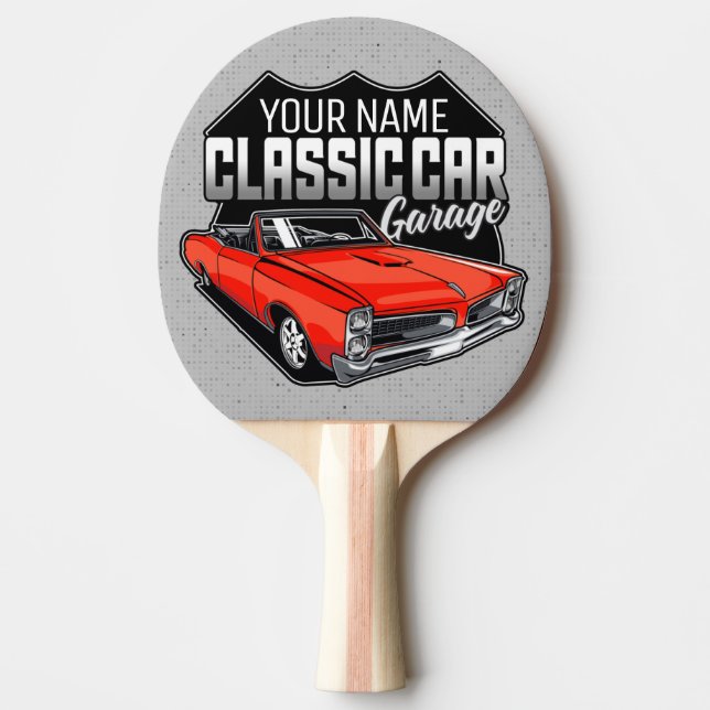 Personlig 1966 Car Garage för konvertibla klassisk Pingisracket (Framsidan)