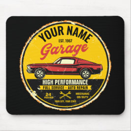 Personlig 1967 Fastback Red Classic Car Garage Musmatta
