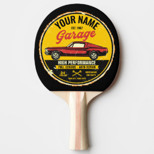 Personlig 1967 Fastback Red Classic Car Garage  Pingisracket