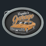 Personlig 1968 396 Klassiskt bilgarage<br><div class="desc">Personlig 1968 396 SS Classic Muscle Car Garage Design - Innehåller en musklecar med snabb Orange med Cowl Tävla Huva Scoop - Anpassa med namn och Anpassningsbar Text!</div>