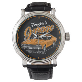 Personlig 1968 396 Klassiskt bilgarage Armbandsur