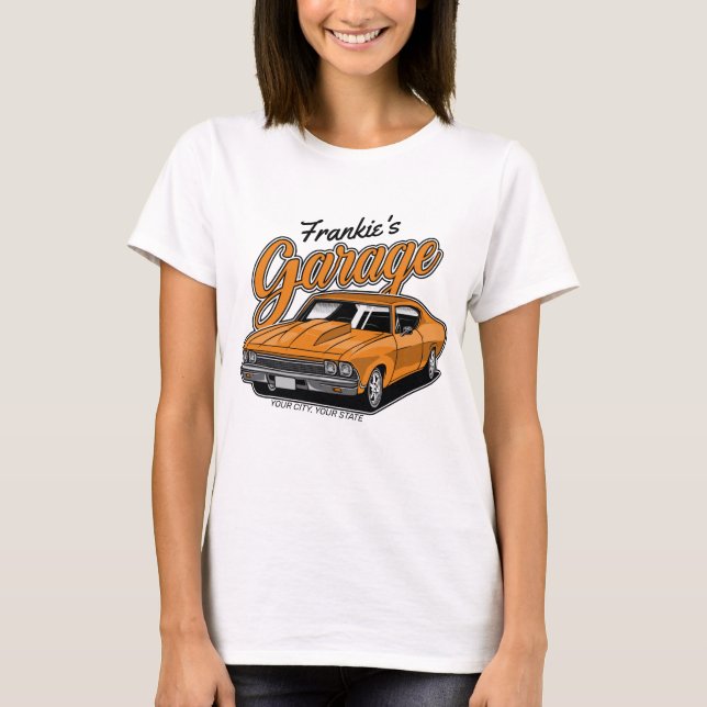 Personlig 1968 396 Klassiskt bilgarage T Shirt (Framsida)