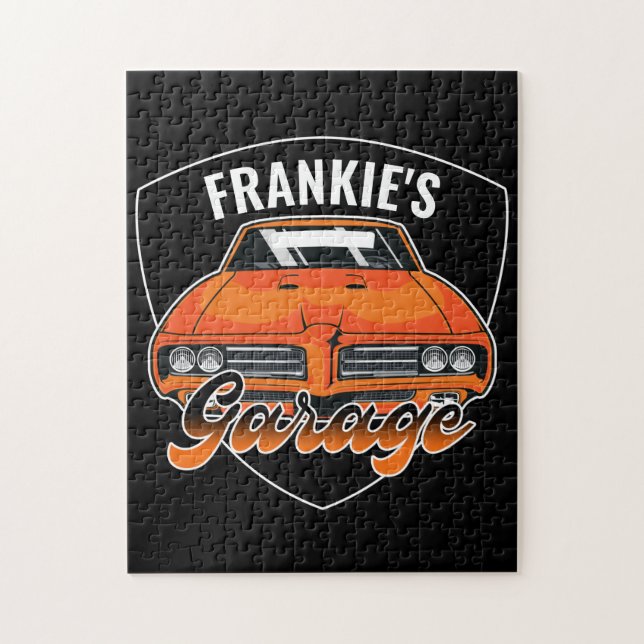 Personlig 1969 Ram Air 400 Muscle Car Garage  Pussel (Vertikal)