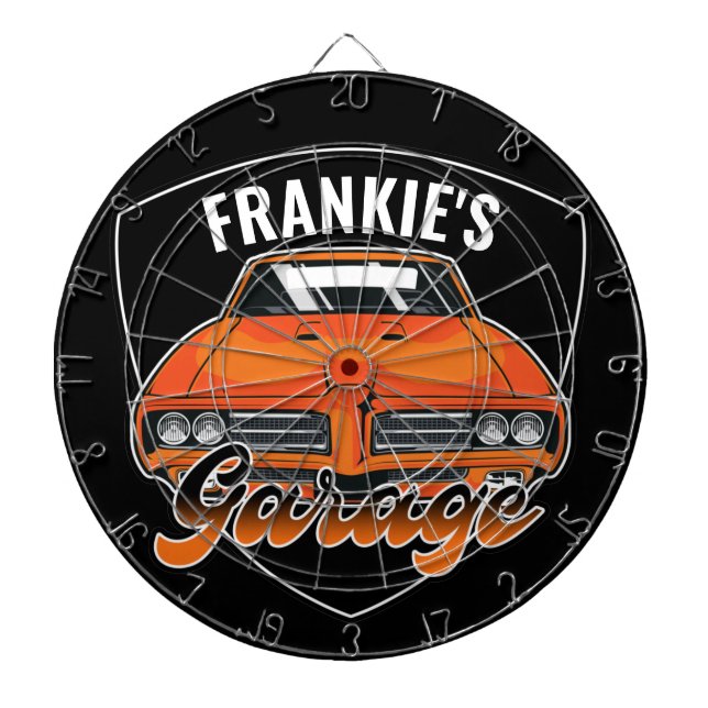 Personlig 1969 Ram Luft 400 Muscle Car Garage  Darttavla (Framsidan)