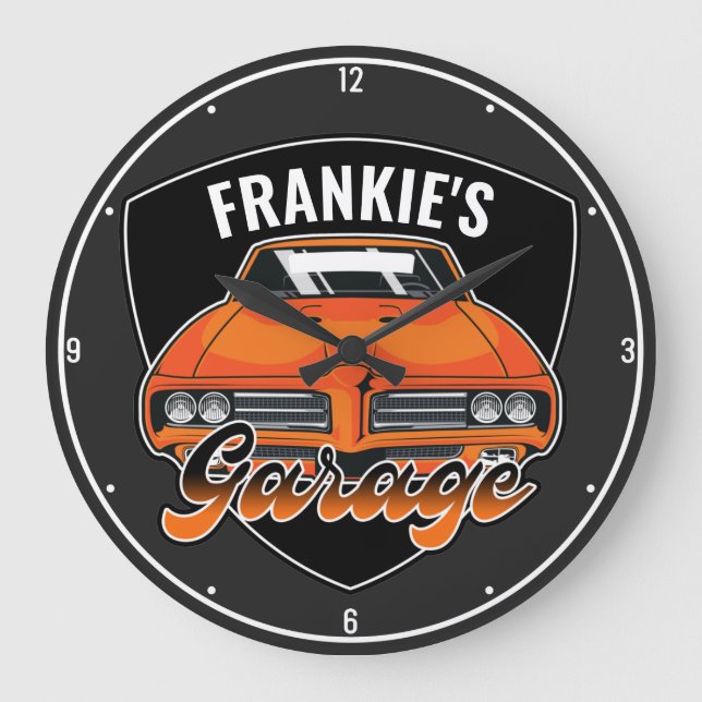 Personlig 1969 Ram Luft 400 Muscle Car Garage Stor Klocka (Framsida)