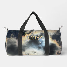 Personlig 19-tums L Duffle Bag - Cloudy Himmel