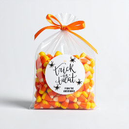Personlig 1,5-tums Happy halloween-spindlar Runt Klistermärke