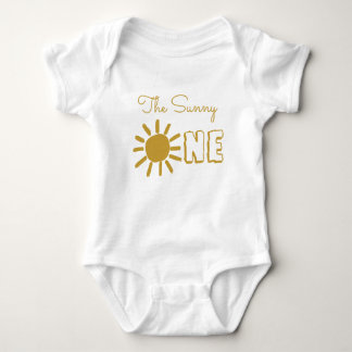 Personlig 1:a födelsedag baby sol lycklig söt t shirt