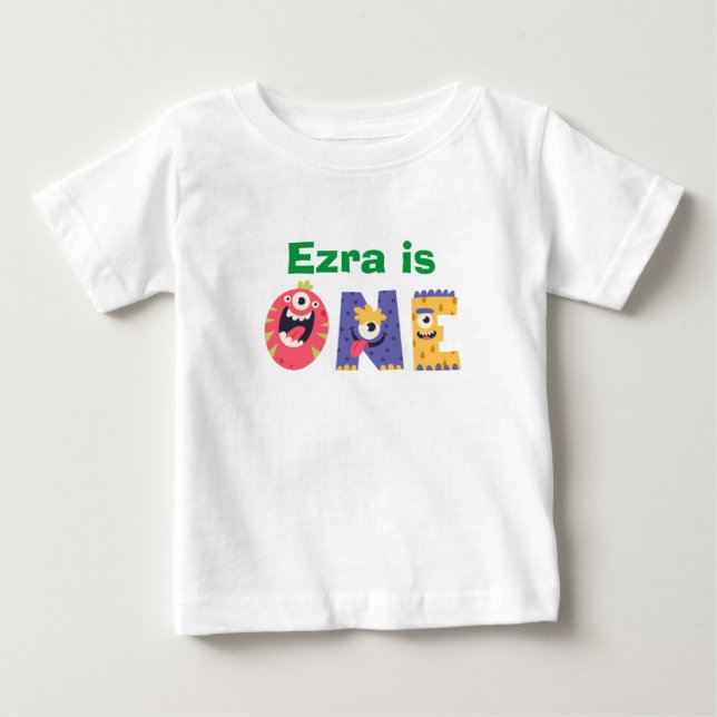 Personlig 1:a födelsedagen T-Shirt for Boy (Framsida)