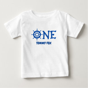 Personlig 1:a Grattis på födelsedagen-båthjul T Shirt