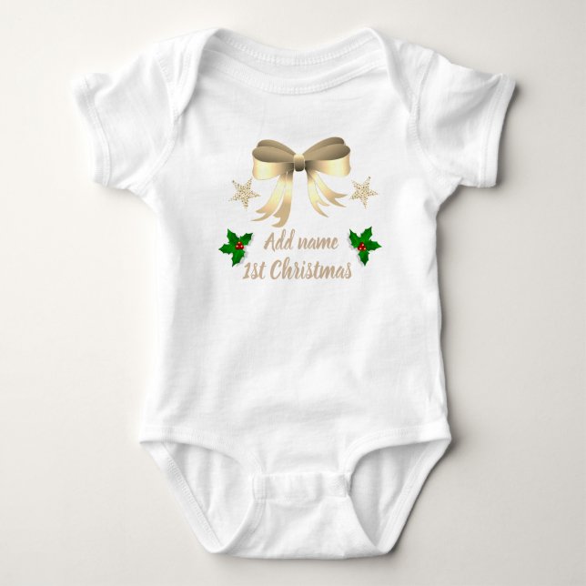 Personlig 1:a jul body t shirt (Framsida)