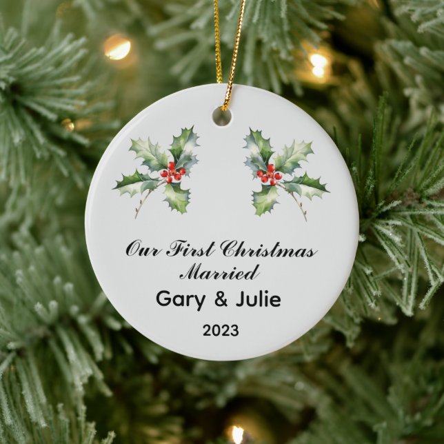 Personlig 1:a jultomten, gift Keepsaké Julgransprydnad Keramik (Träd)