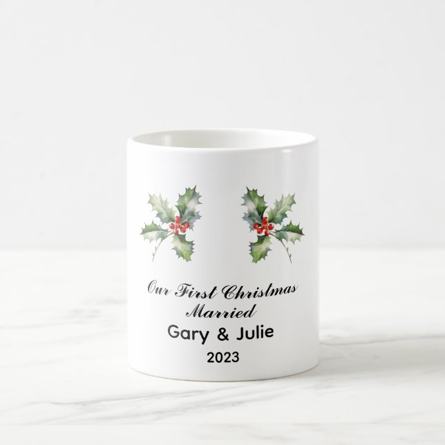 Personlig 1:a jultomten, gift Keepsaké Kaffemugg (Center)