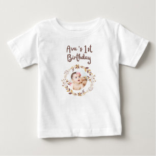 Personlig 1-års födelsedagskläd   Anpassat namn T Shirt