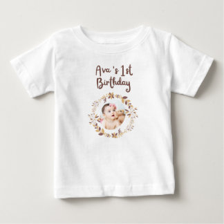 Personlig 1-års födelsedagskläd | Anpassat namn T Shirt