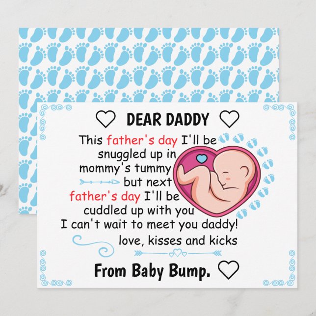 Personlig 1 Fars dag 2023 från son Julkort (Fram/baksida)