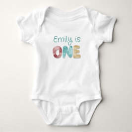 Personlig 1 första födelsedag Baby T Shirt