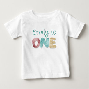 Personlig 1 första födelsedag Baby T Shirt