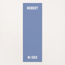 Personlig #1 Pappa Fars dag Yoga Mat Blue
