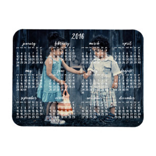 Personlig 2016 Magnetisk kalender 3x4 Magnet